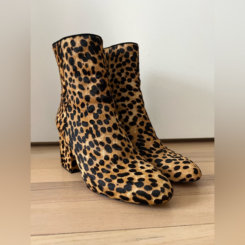 J. Crew Animal Print Ankle Booties